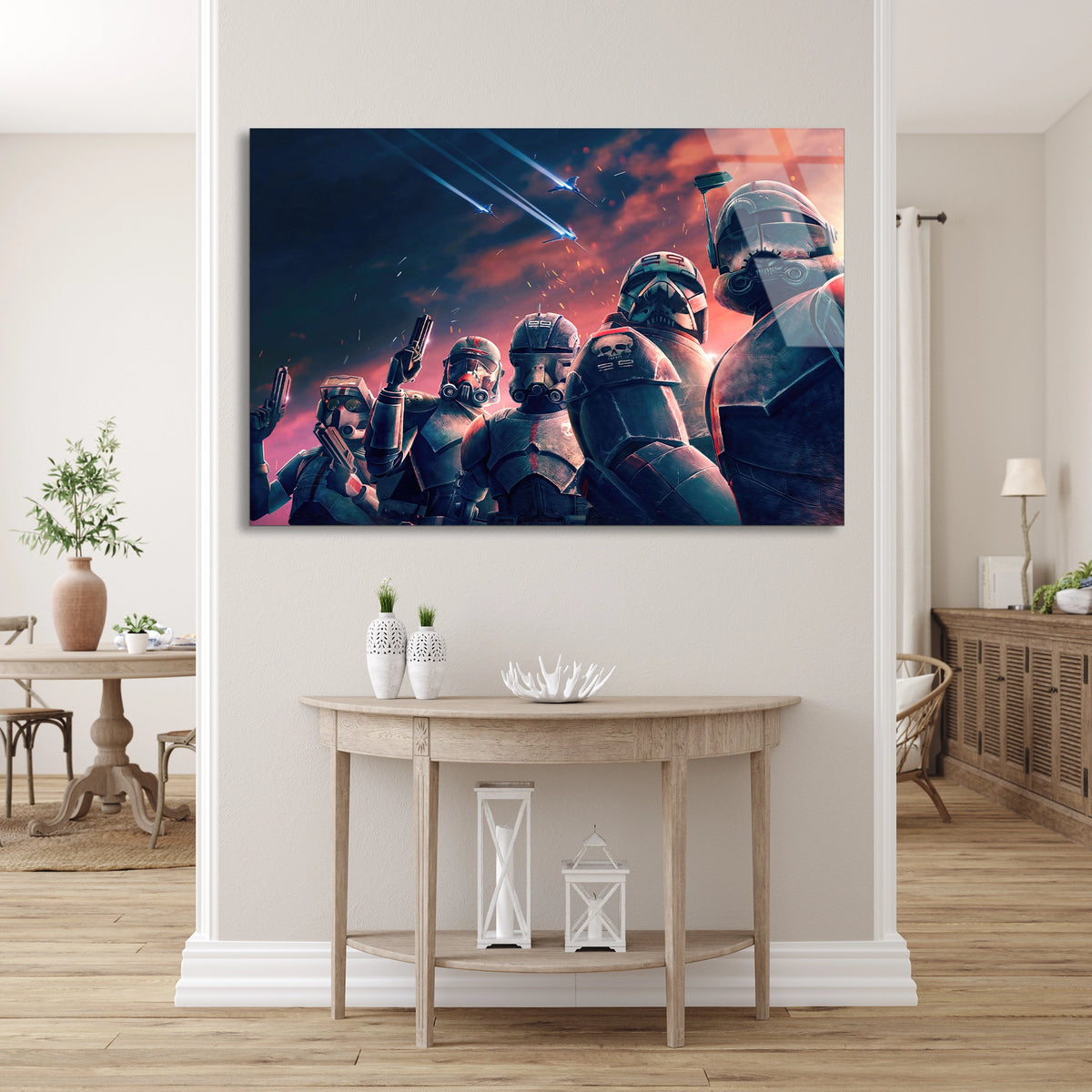 Star Wars Askerleri Cam Tablo