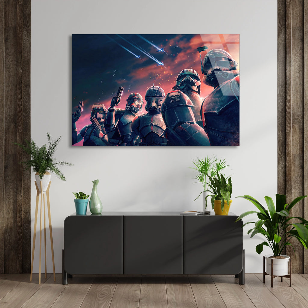 Star Wars Askerleri Cam Tablo