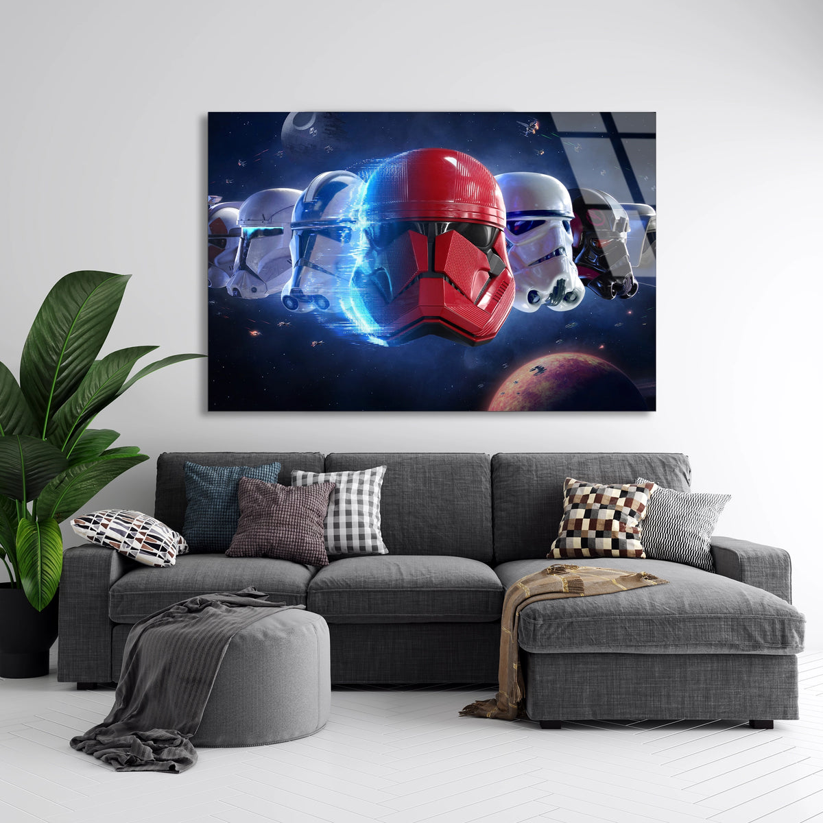 Star Wars Kaskları Cam Tablo