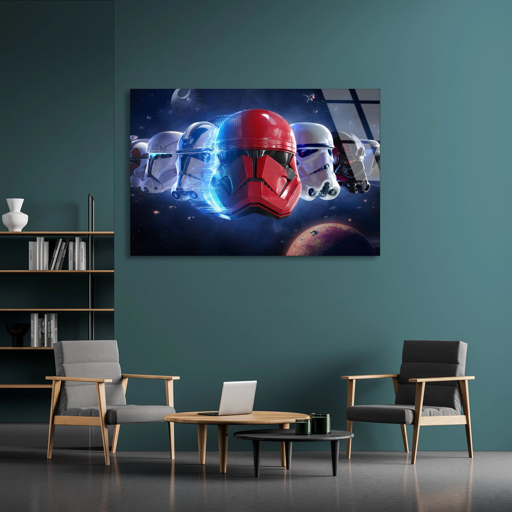 Star Wars Kaskları Cam Tablo