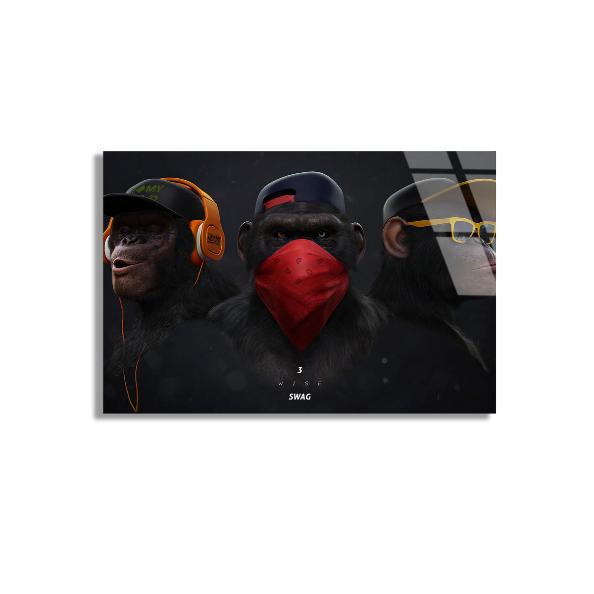 Üç Maymun Swag Cam Tablo