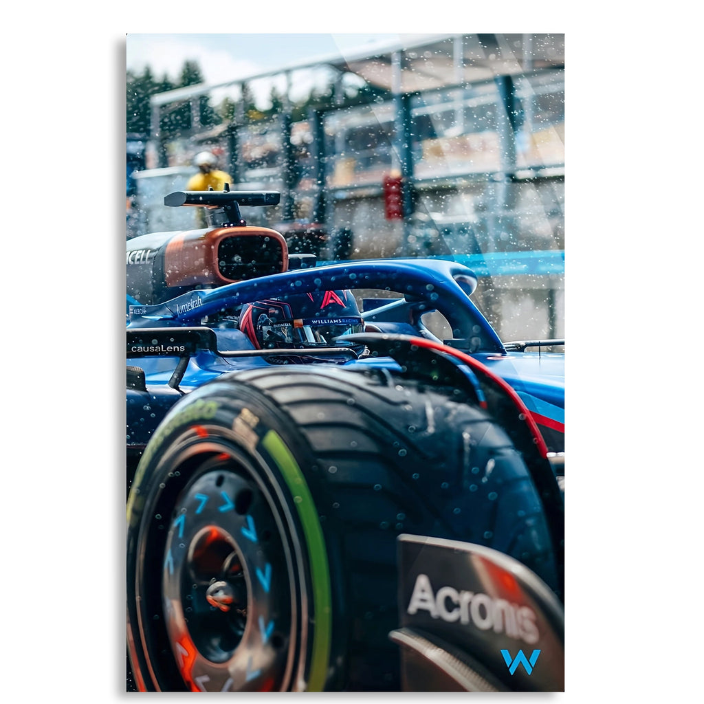 Yağmurda F1 Lastiği F1 Cam Tablo – Formula 1 Duvar Dekoru - DEG0825