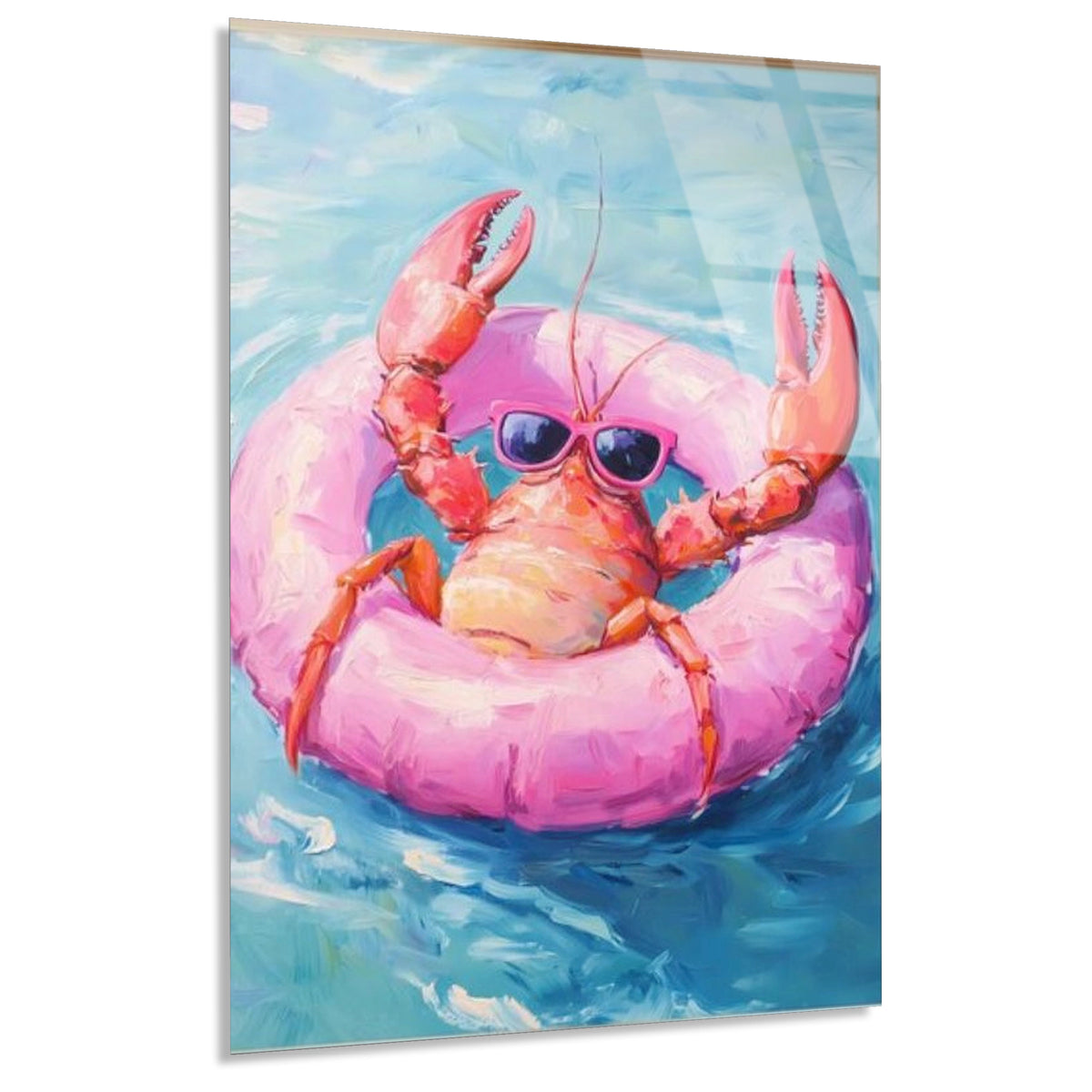 Yengec Pembe Simit Cam Tablo